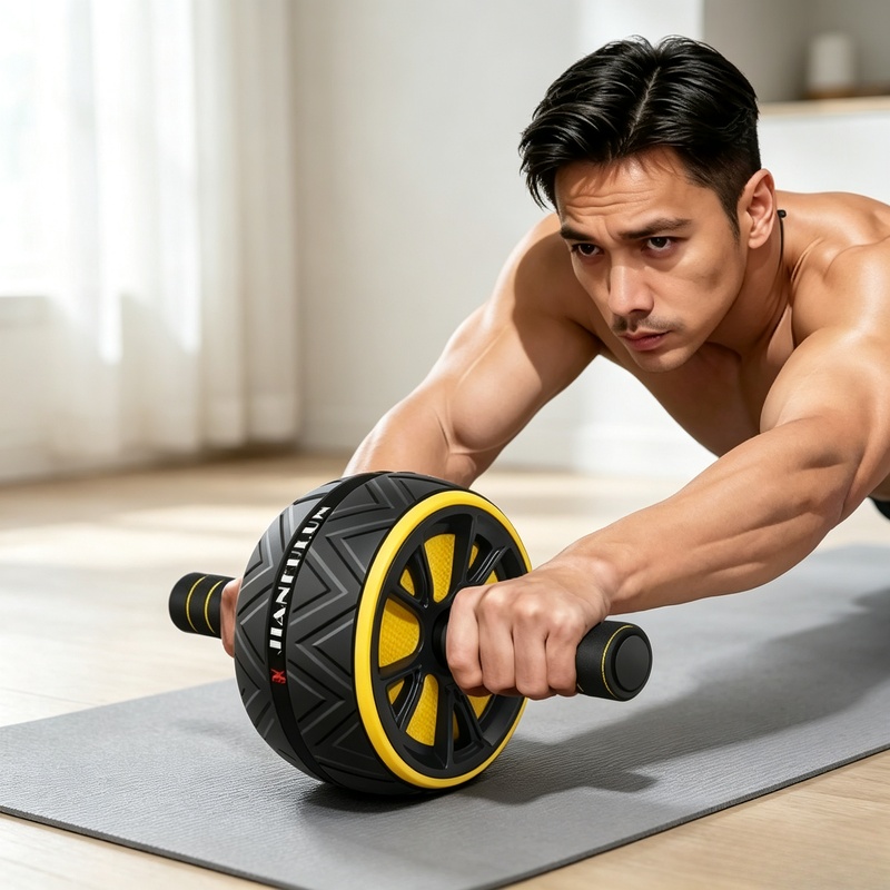 Sports Equipment Nearby - Ролик для пресса с нескользящей ручкой,