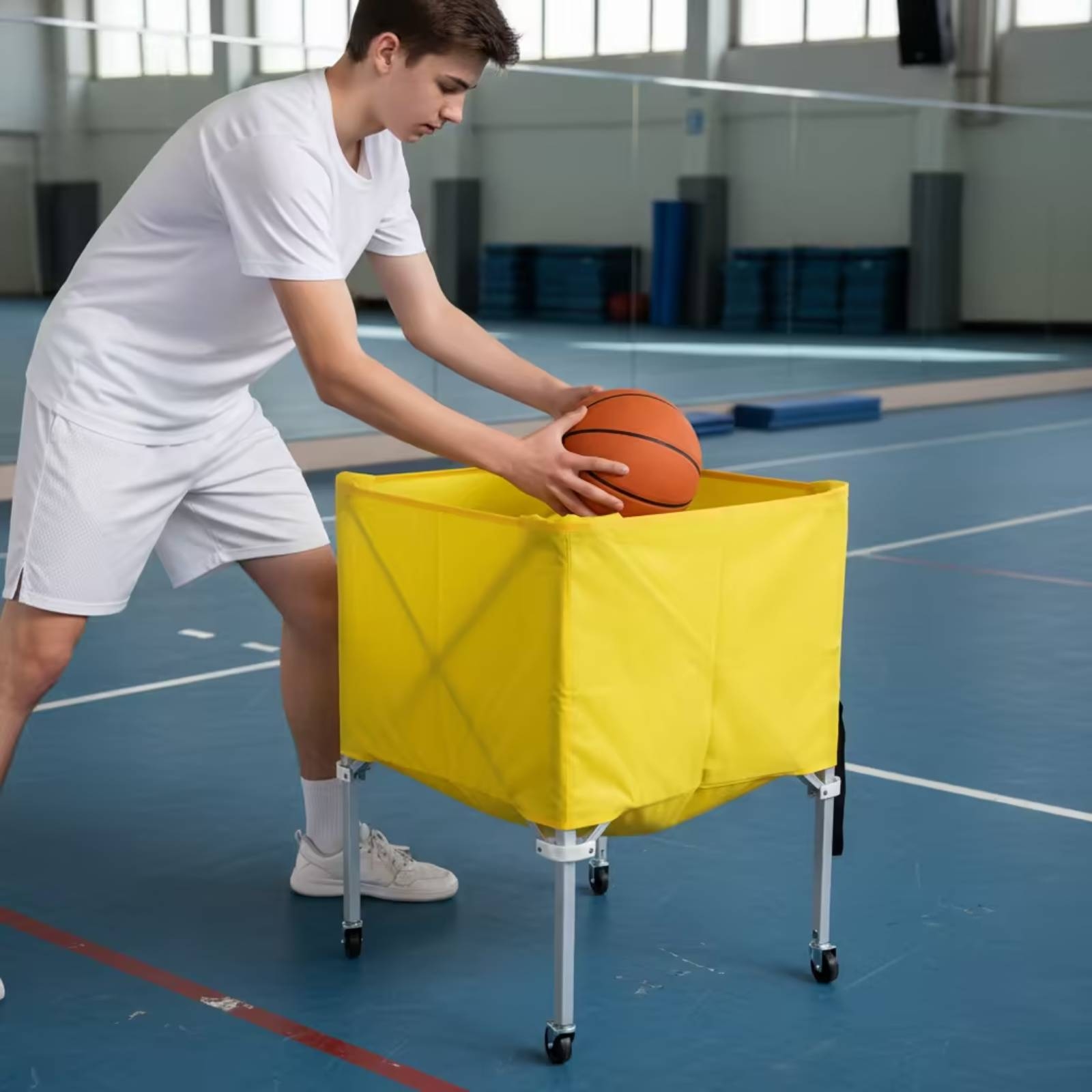 Складная тележка для мячей, ле – обзор и цена Sports Equipment Gym