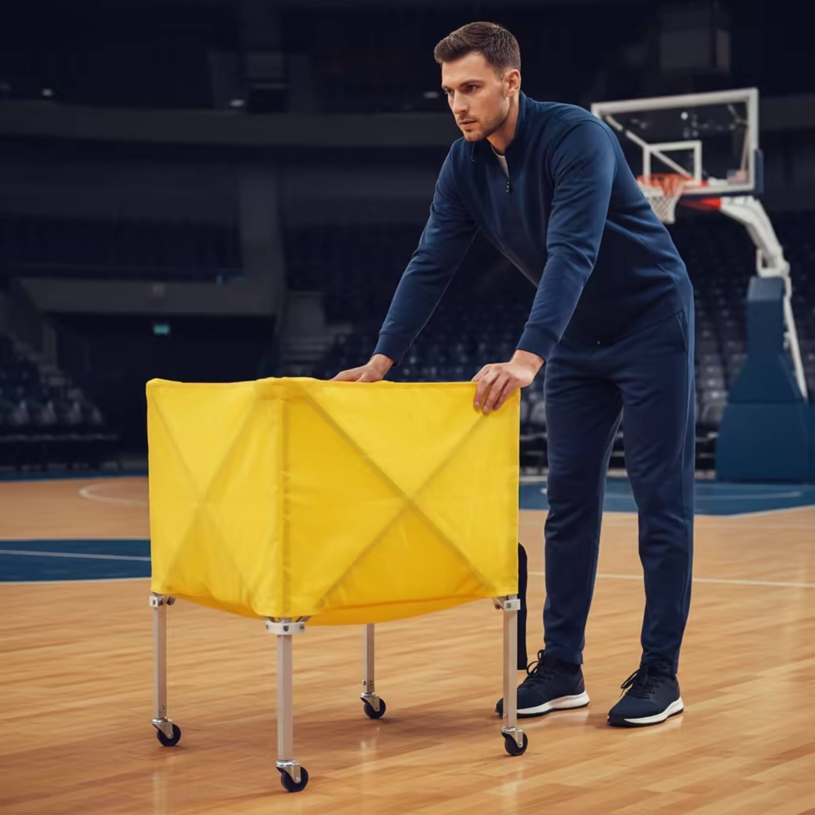 Складная тележка для мячей, ле – обзор и цена Sports Equipment Gym